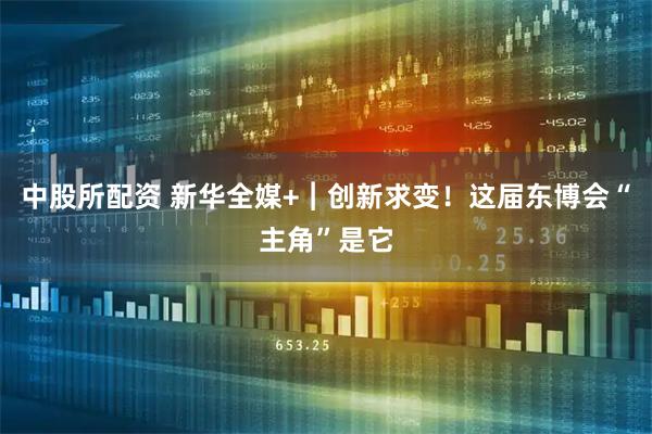 中股所配资 新华全媒+︱创新求变！这届东博会“主角”是它